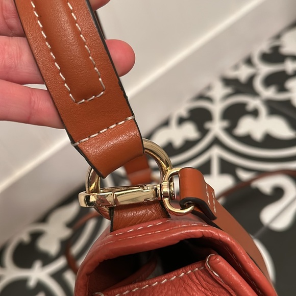 Radley Cording Street Medium Flapover Crossbody Bag, Ginger Biscuit Orange - Picture 14 of 15